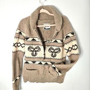 Brown and tan Tna cardigan